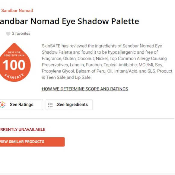Sandbar Beauty NOMAD Eyeshadow Palette Vegan Cruelty-Free Clean - Picture 2 of 7